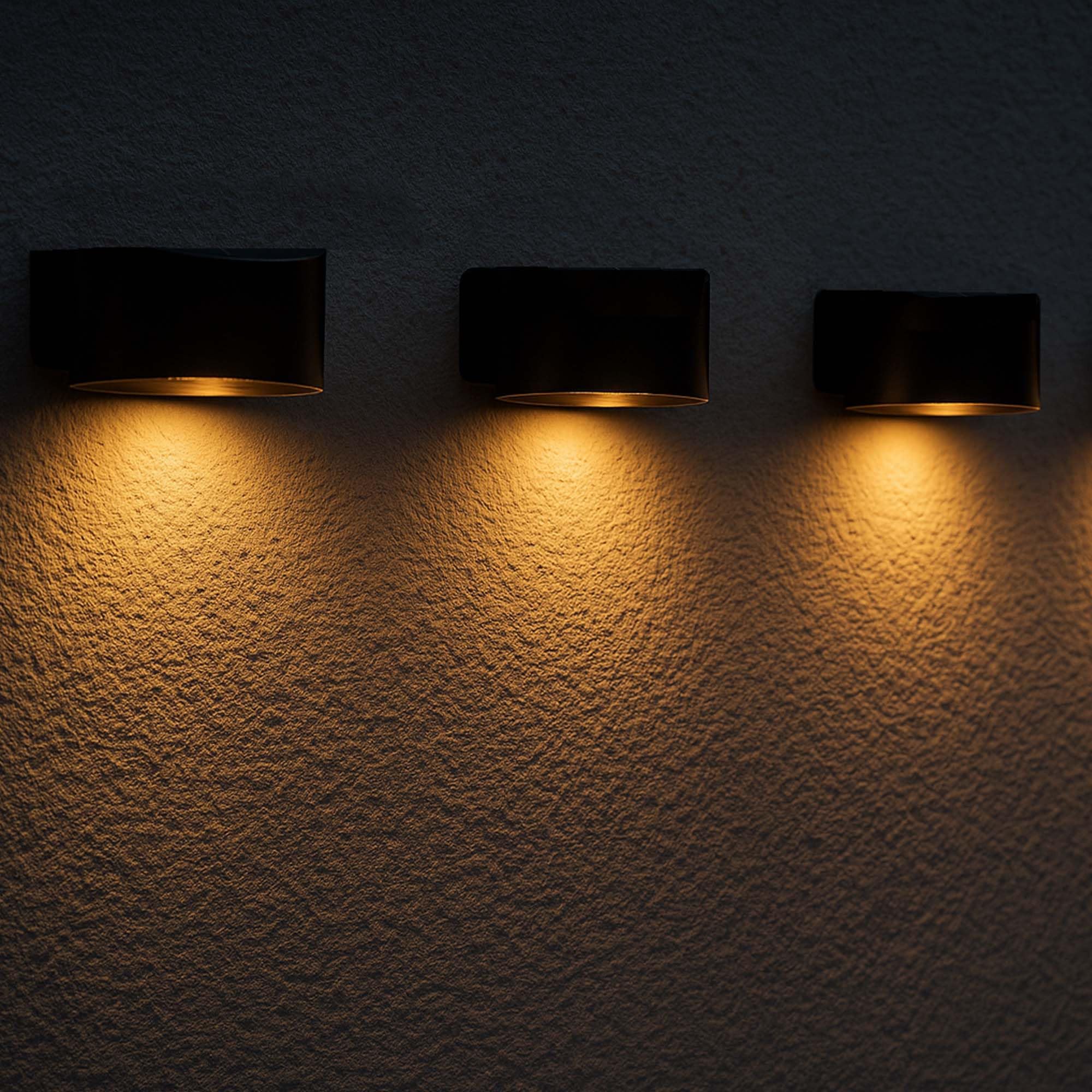 Lumisky Lot de 4 appliques murales solaires LED blanc chaud 4x SPOTIK H4,5cm