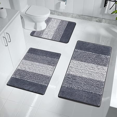 Set Tappeti Bagno 3pz Camerazar - Antiscivolo Sicuro per Bambini