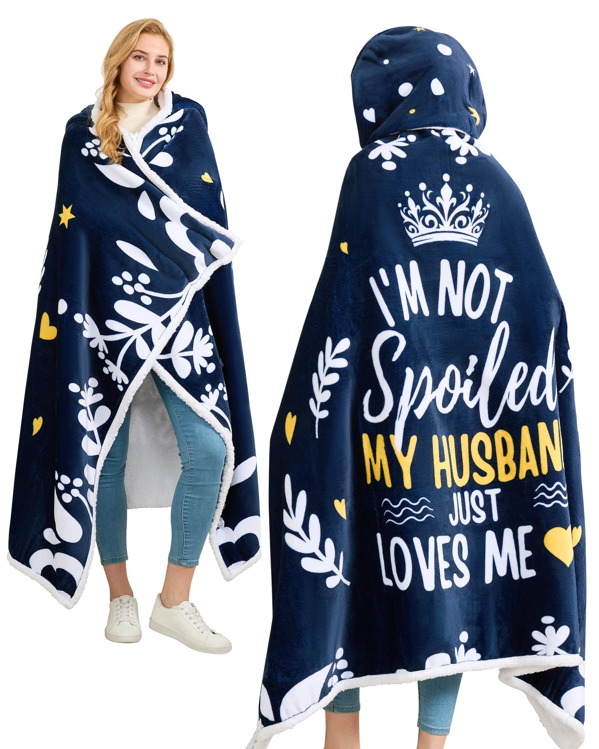 Blue Wife Wearable Blanket Hoodie