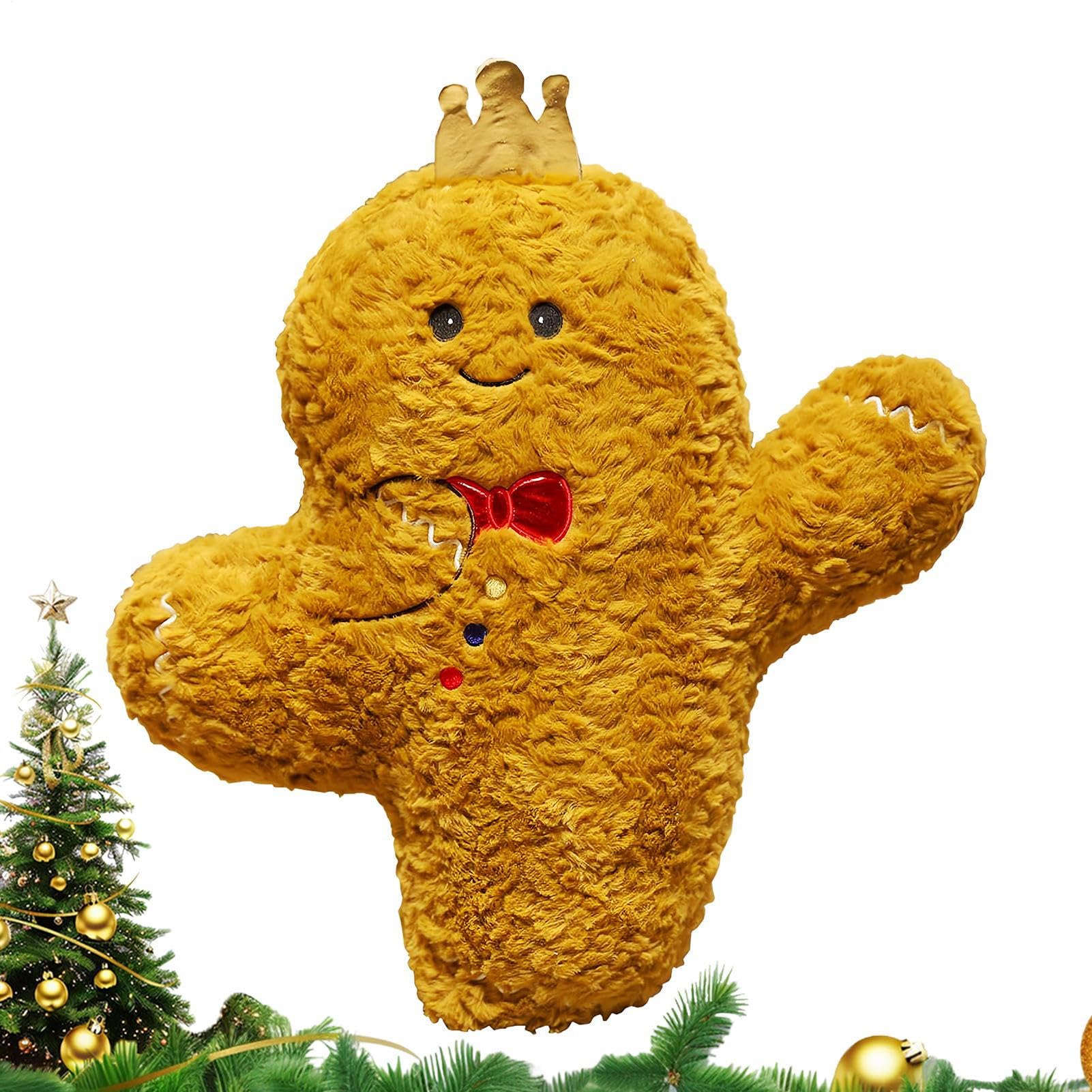 Peluche pain d'épice et coussins décoratifs pour sapin de Noël mignon