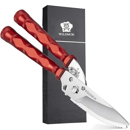 WILDMOK Heavy Duty Poultry Shears - 8.5 Inch Multi-function Stainless