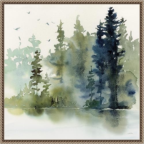Miniatura 19 de Amanti Art Lienzo enmarcado para pared, 30 x 30 pulgadas, bosques del norte, de Katrina Pete, lienzo enmarcado para pared, obras de arte de Sylvie