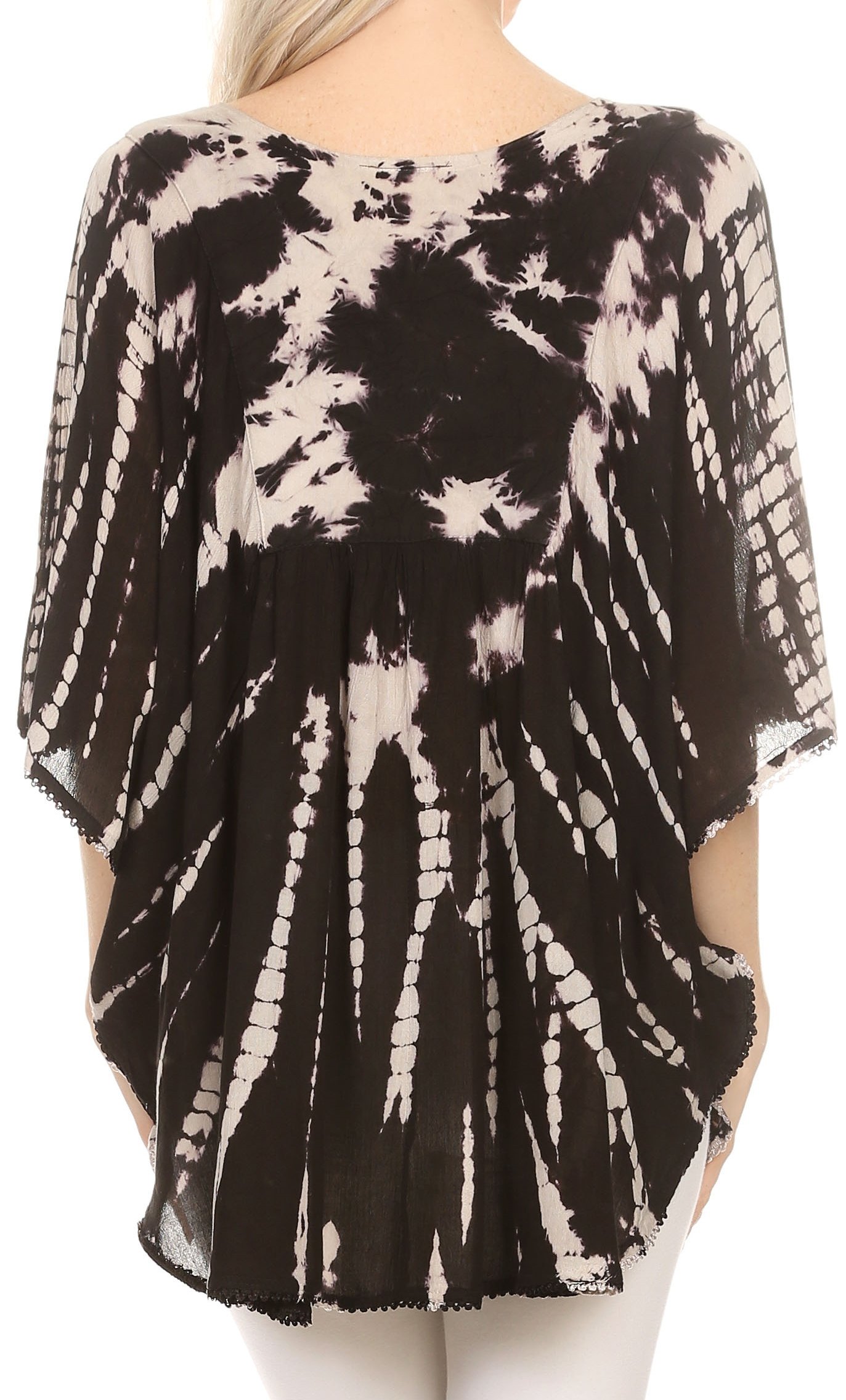 Sakkas Sunia Tie Dye Caftan Blouse Manches | Couvrir