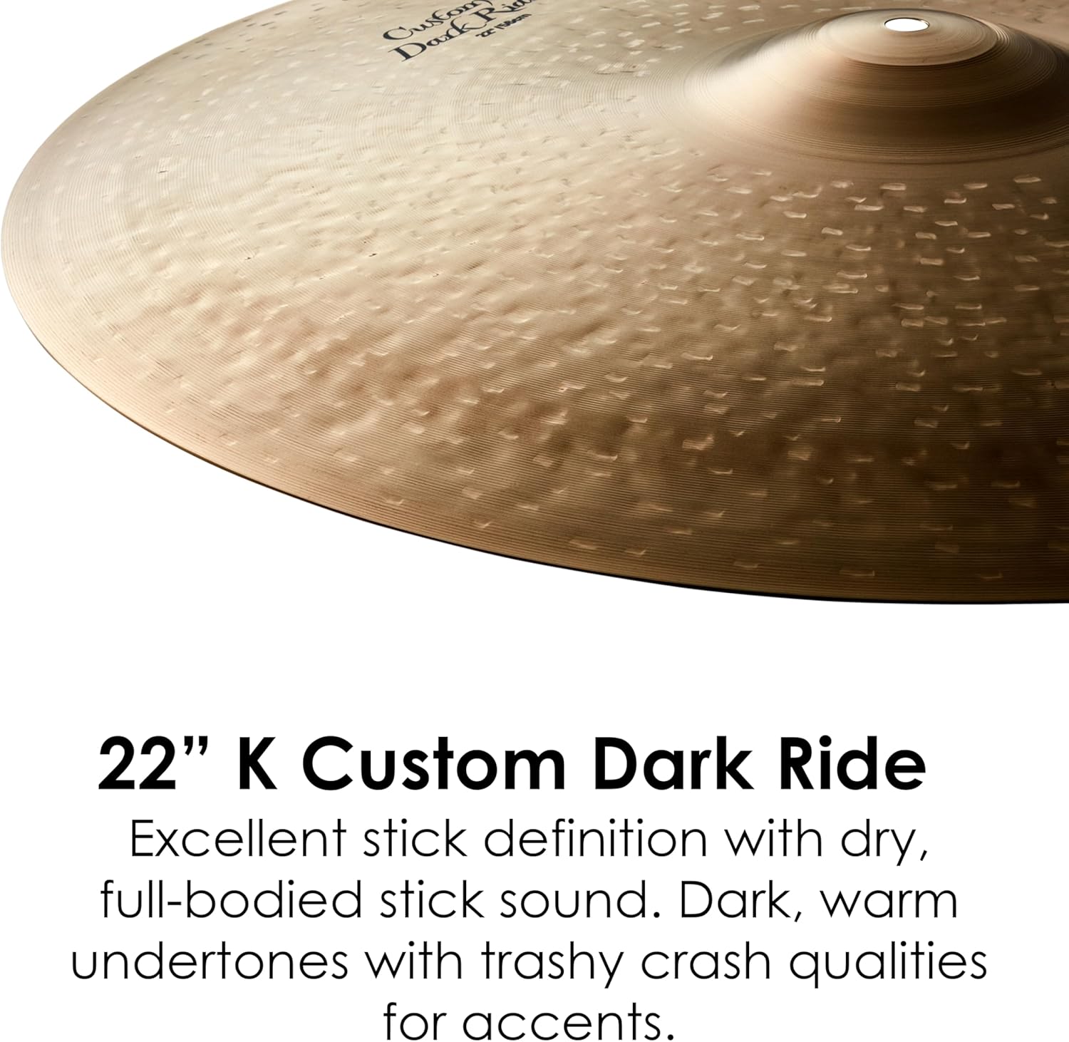 Zildjian K0967 22" K Custom Dark Ride Cast Cymbal