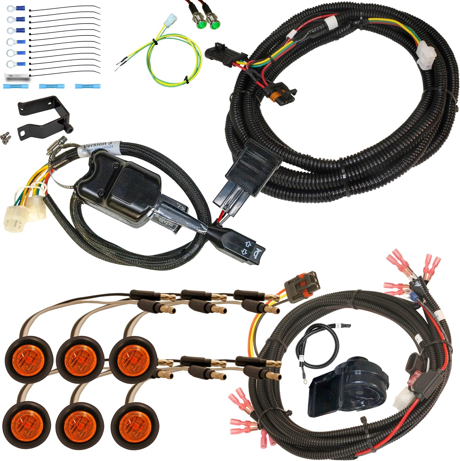 Plug and Play Street Legal Turn Signal Kit With Horn And Hazard For Polaris General 1000 XP XP4 Single Or Crew Cab
