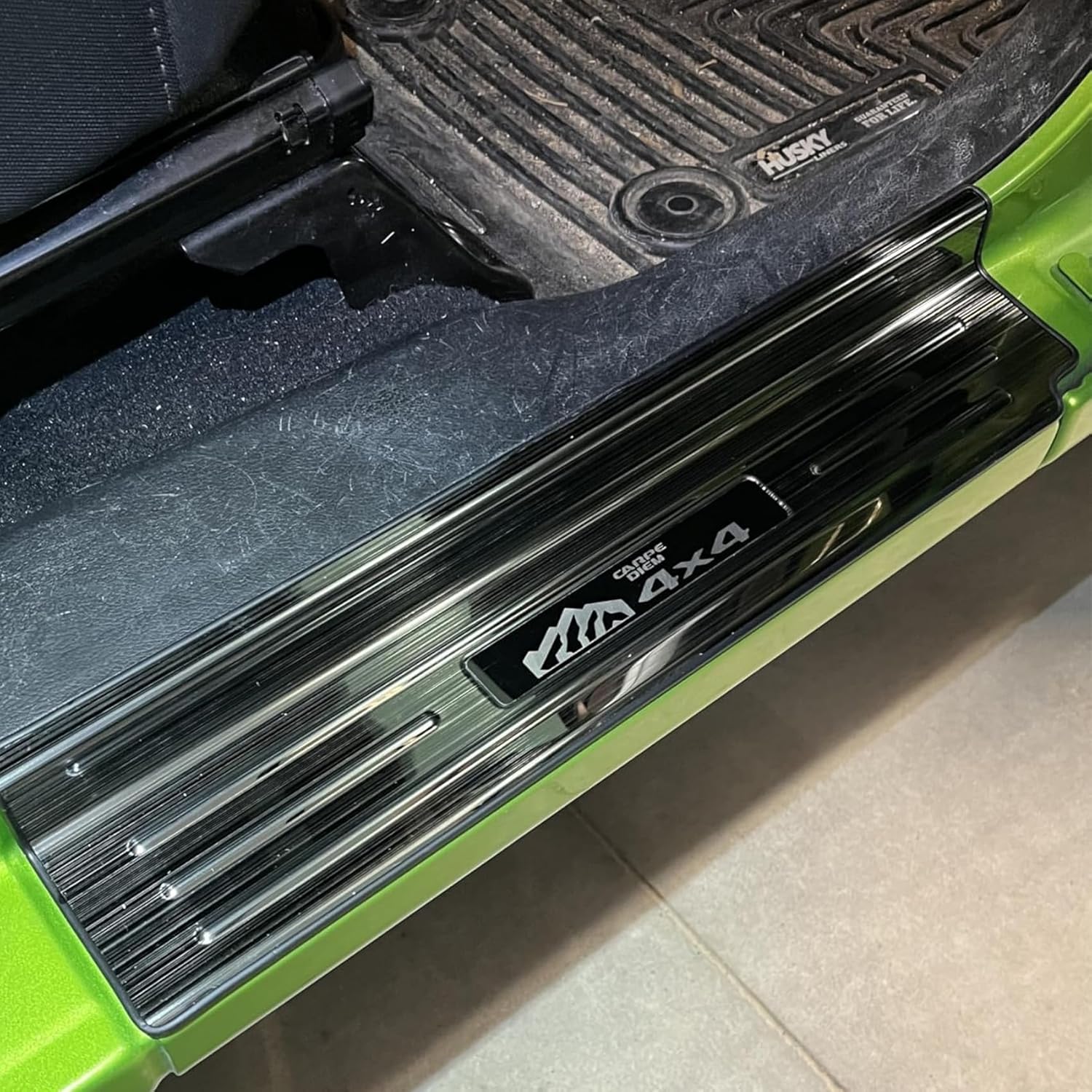 4PCS Car Door Sill Protector for Jeep Wrangler JL JLU 2018-2025 &Gladiator JT 2020-2025,Stainless Steel Material Door Sill Guards for Wrangler Accessories,4 Door (Brushed Black)