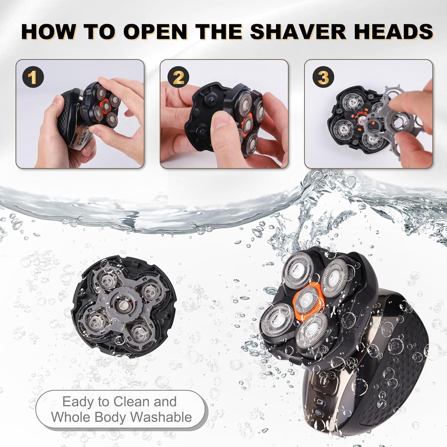 Shaver Replacement Heads Compatible with Microtouch Titanium Head Shaver,for Bald Men Electric Shaver Replacement Heads,1 Pack - Image 6