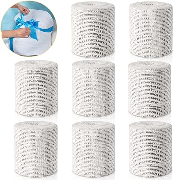 45ft - 211ft Plaster Cloth Rolls White Gauze Strips Wrap Bandages for Craft Belly Cast Mask Making Body Molds Scenery Art3inch x 136 Feet, White