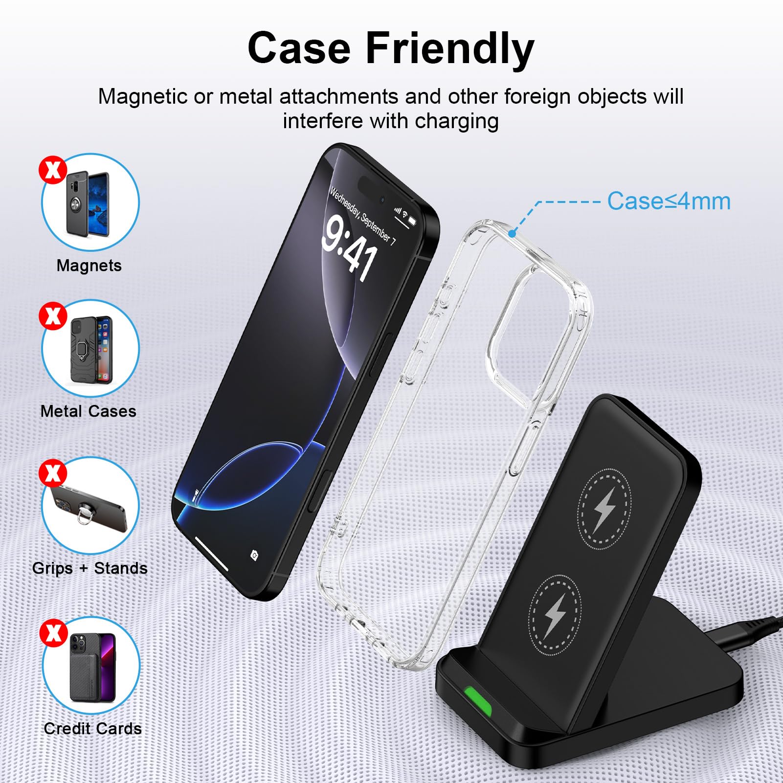 4 En 1 Chargeur Sans Fil 15W Chargeur Induction Rapide Avec 18W