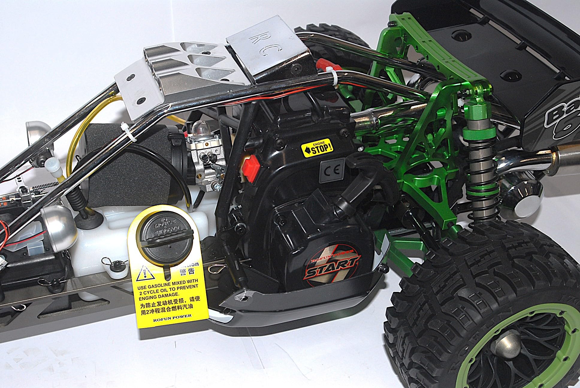 Auto RC 1/5 Baha Baja 45cc 2WD Off Road – Auto RC a Benzina Versione Speciale AS Hobby con Cerchioni Scomponibili e Gomme Incollate – 2.4 GHz