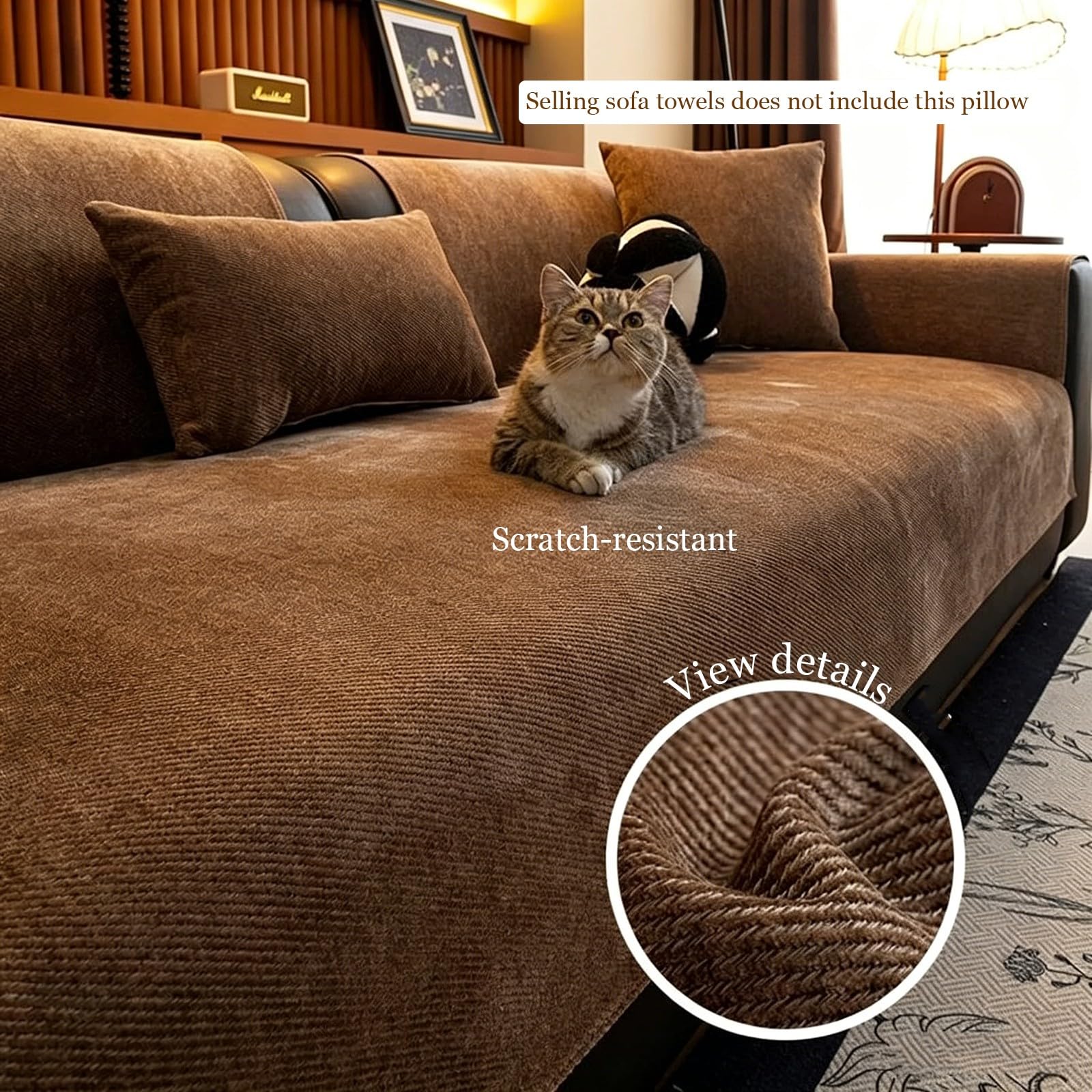 Sofa Überzug für Hund Katze Rutschfest 1 2 3 4 Sitzer L Form(Grey,90x280cm)