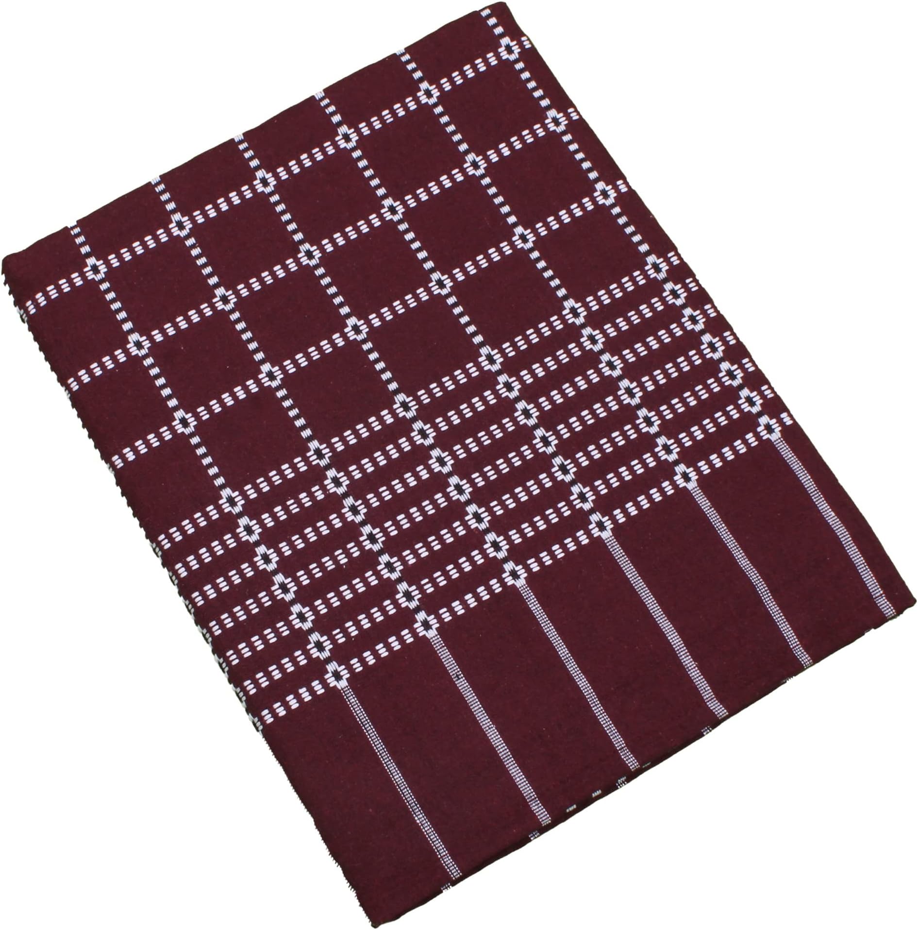 THARUNSHA ELITE Single Size 100% Cotton Blanket/Solapur Chaddar/Cotton Bedsheet/Maroon Color (60x90 inches) Set of 1