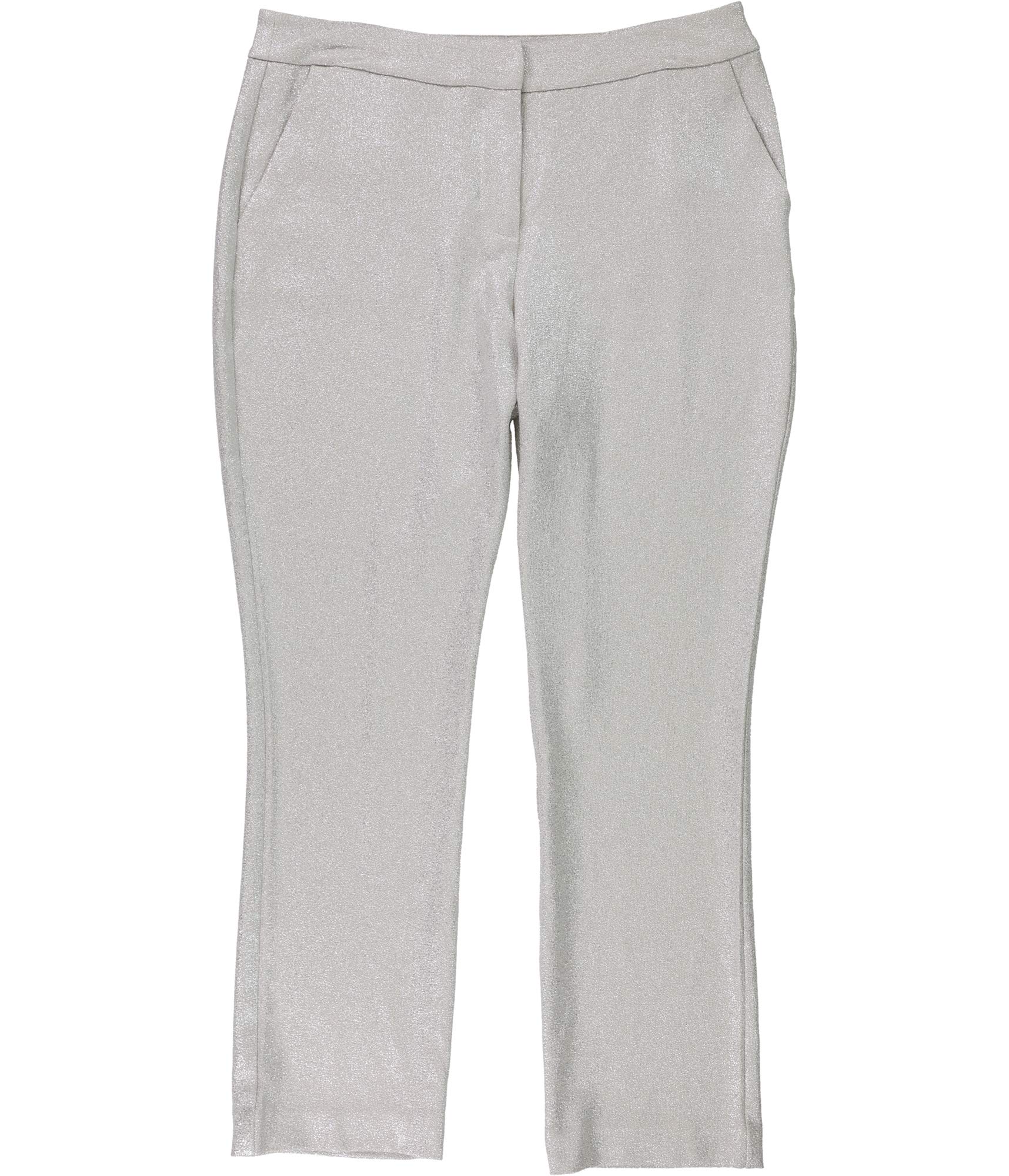 I-N-C Womens Foil Crepe Casual Cropped Pants Beige 10