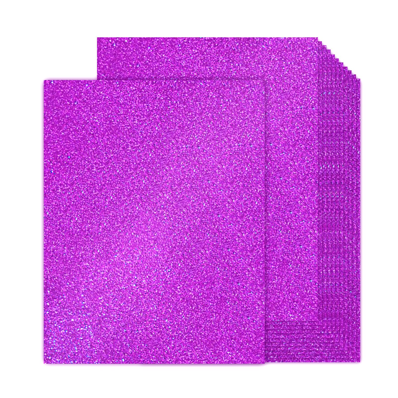 30 Sheets Purple Glitter Cardstock 8.5 x 11 Inches,92lb Heavyweight,No Shed