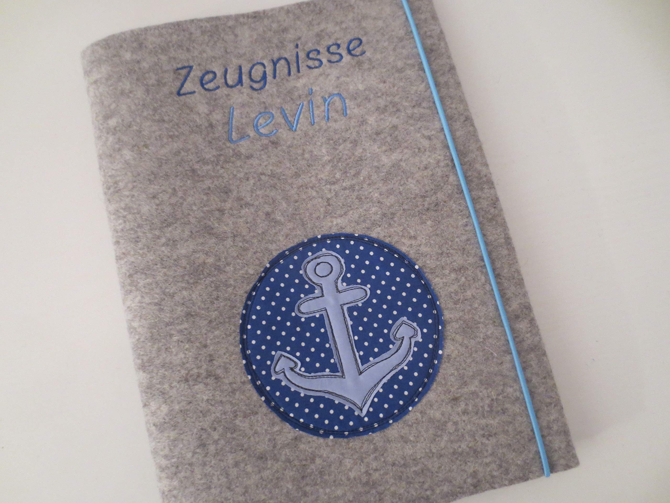 Zeugnismappe Wollfilz Mappe Zeugnisse DIN A4 Grundschule Schule