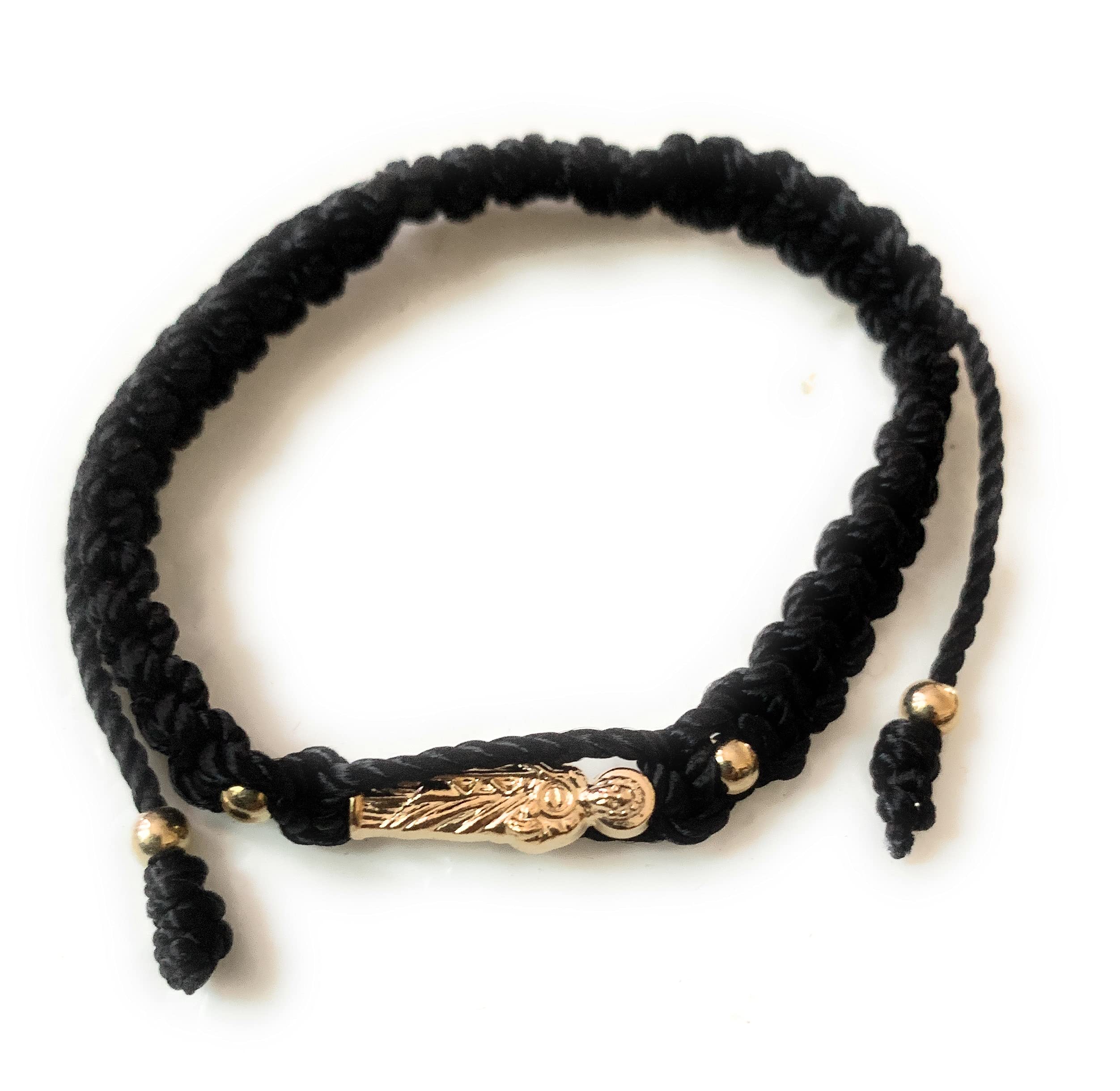 LontcsBlack Saint Jude Thaddeus Thread Bracelet Pulsera Roja de hilo de San Judas Tadeo