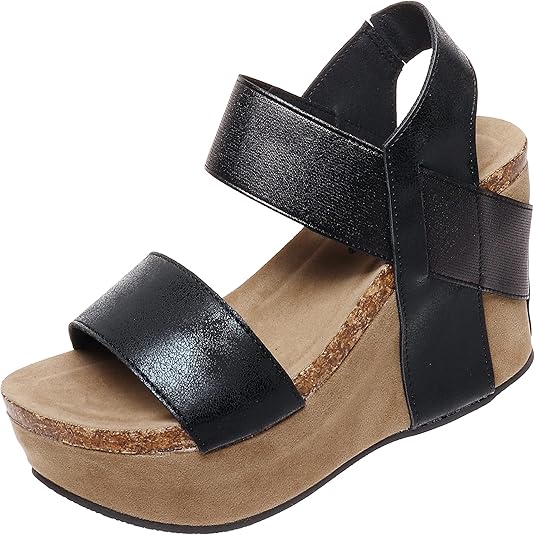 Pierre Dumas Hester Women's Vegan Platform Wedge Open Toe