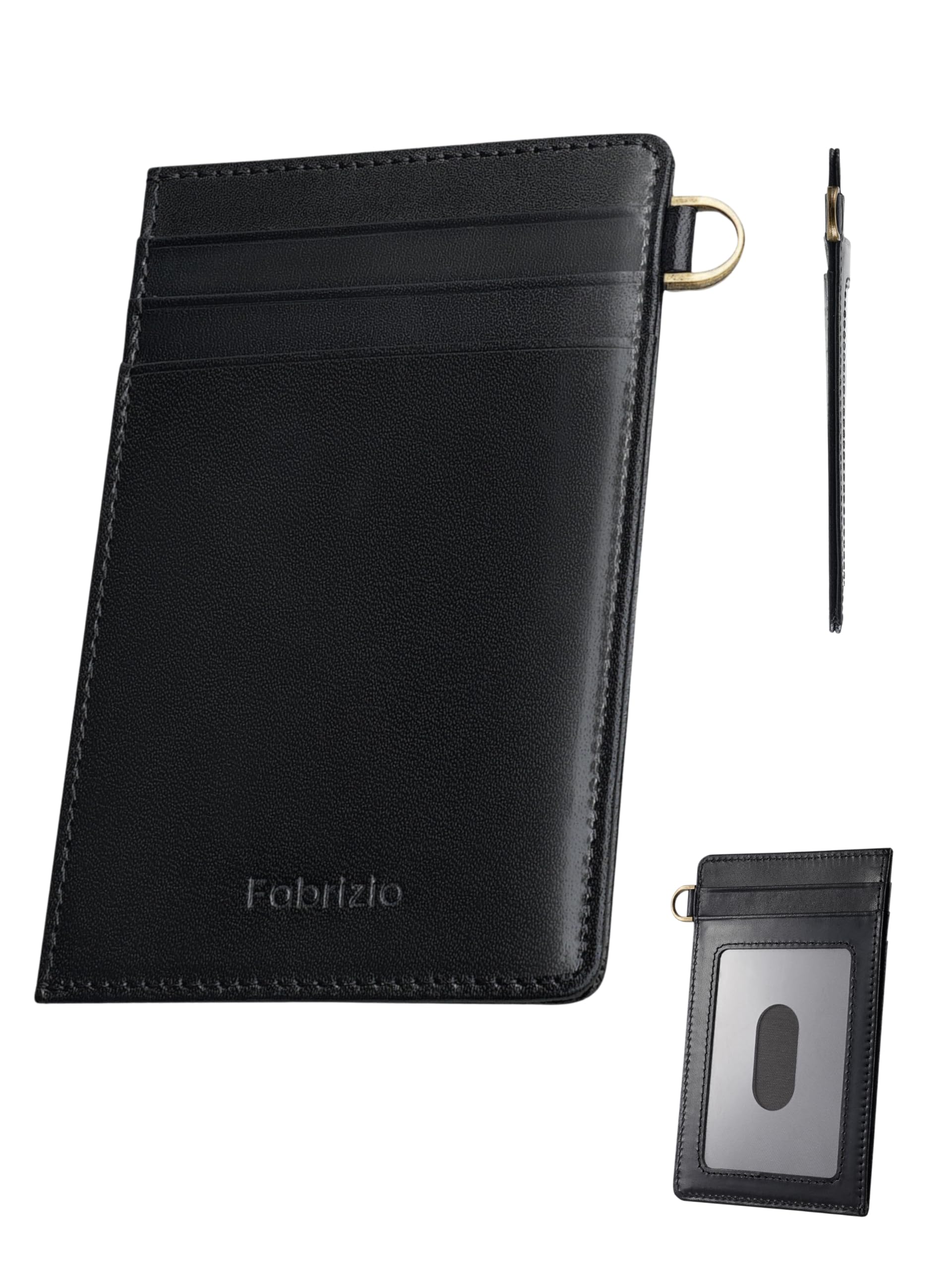 Fabrizio Pass Case, Commuter Holder, Card Case, Card Insert, Men's, Italian Leather, Slim, Genuine Leather, Card Insert, IC Card Case, Card Holder, License Case, Black : Clothing, Shoes & Jewelry