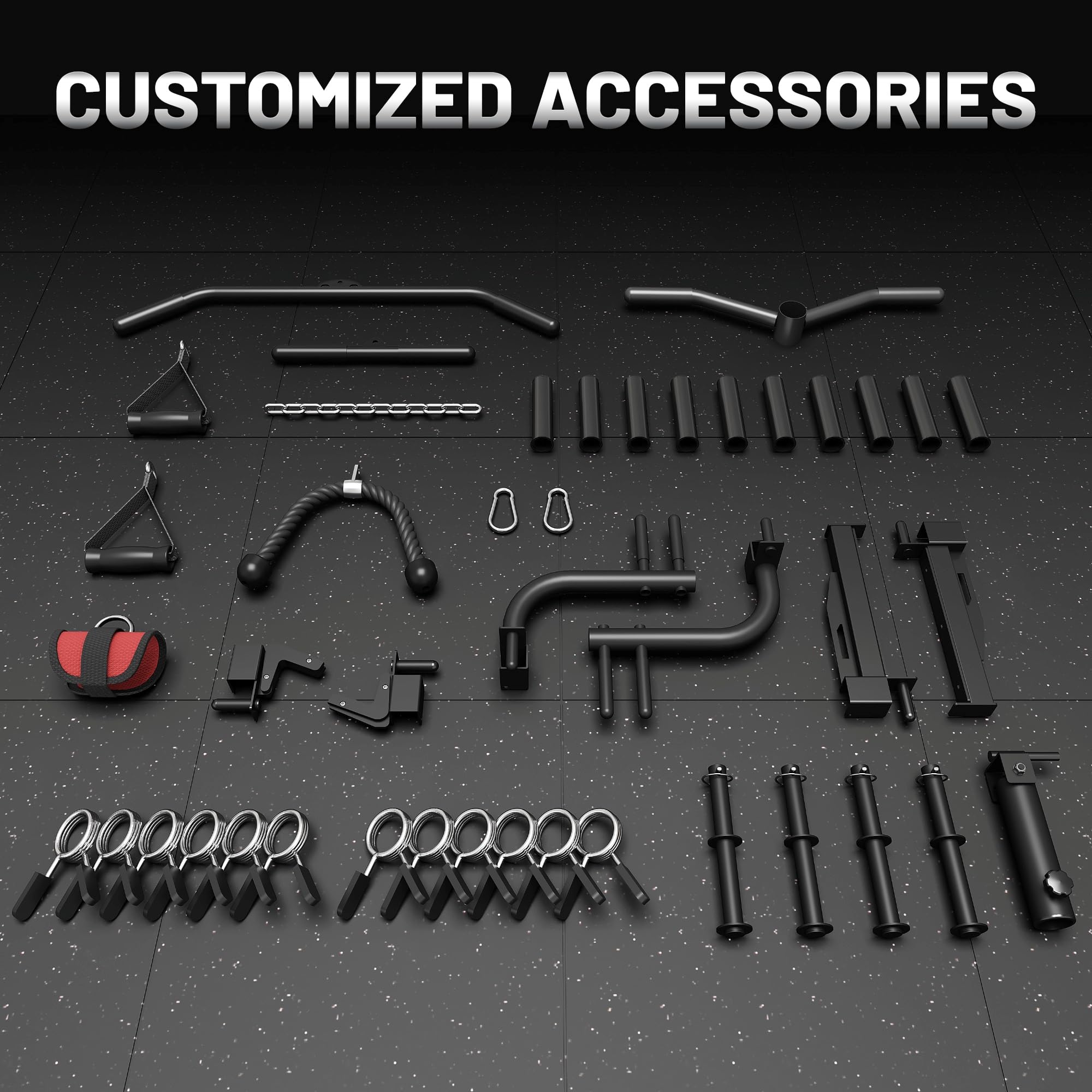 Smith Machine for Home Gym, Multi-Function M12 Power Cage with Cable Crossover System, Squat Rack with Smith Bar and More Attachment