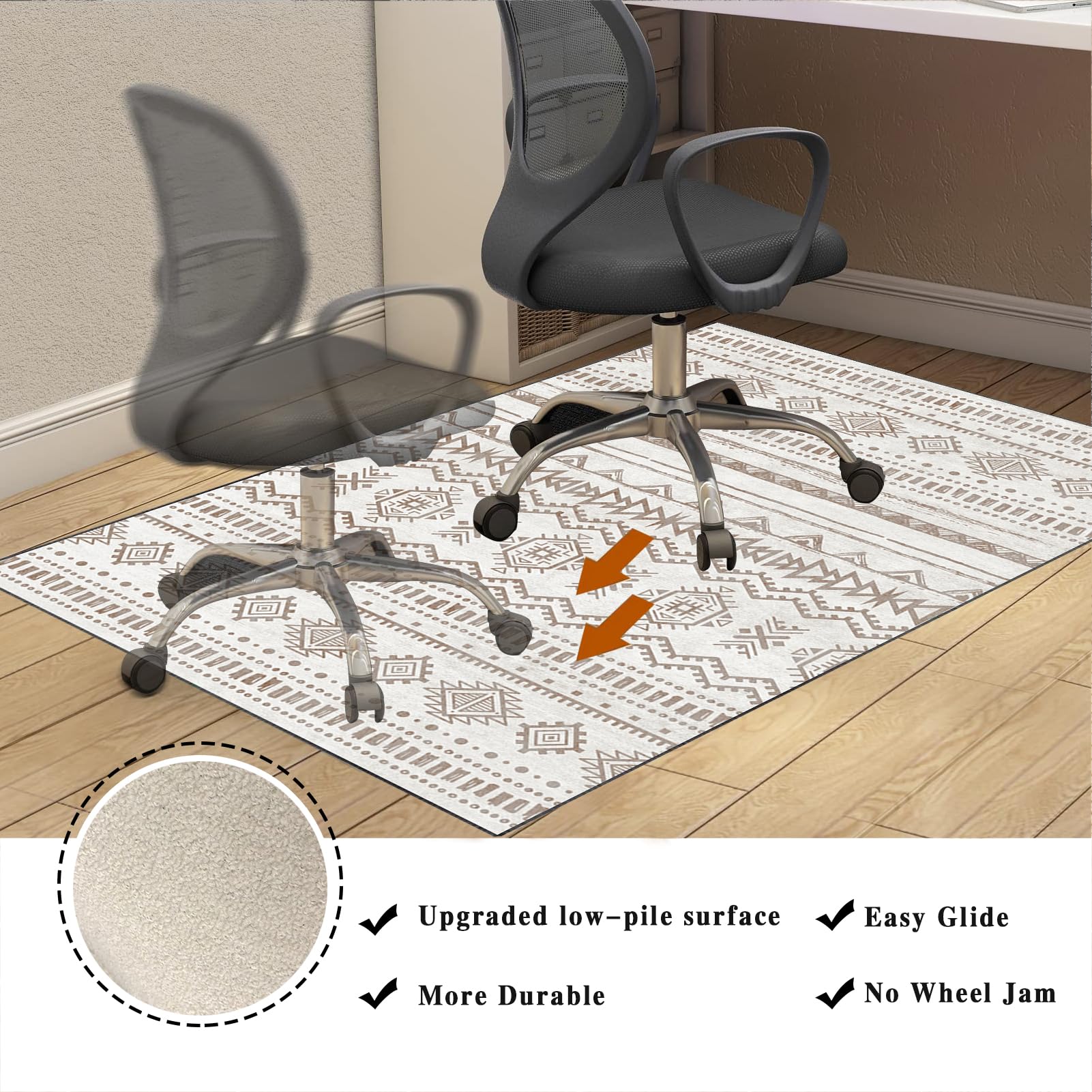 Bürostuhl-Bodenschutzmatte 100x160 Cm – Schützt Hartböden & Teppich, Rutschfest