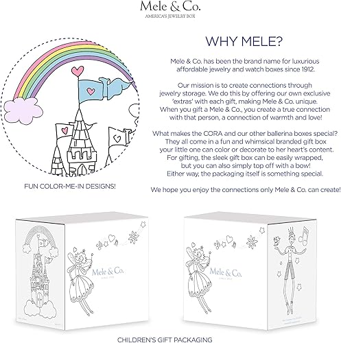 Vista 3 de Mele & Co. Since 1912 Cora Original - Zapatillas de ballet bailarina de pelo rubio, bailarina, bailarina, pintadas en blanco, musical, primera caja