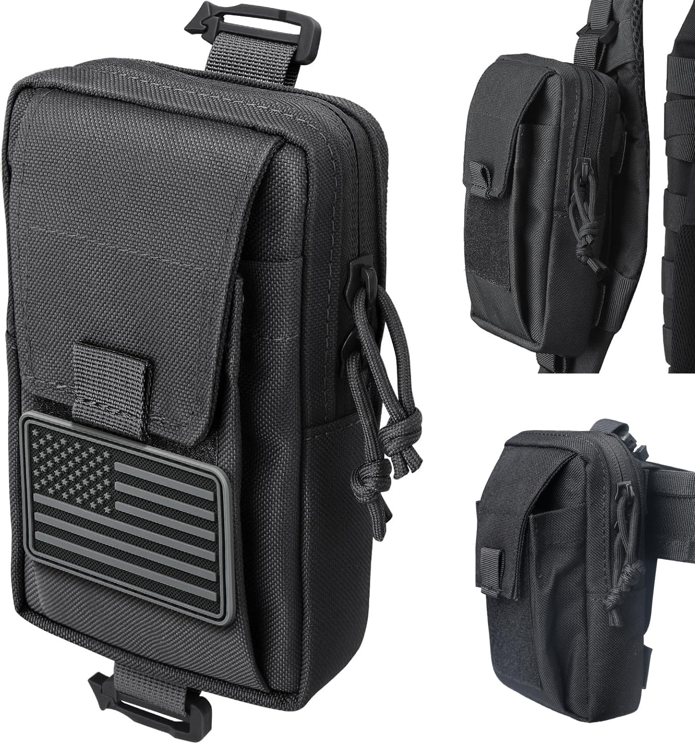 Tactical Backpack Accessories Pouch, Molle Accessories Shoulder Strap Attachment Pouches Utility EDC Phone Pouch Sport