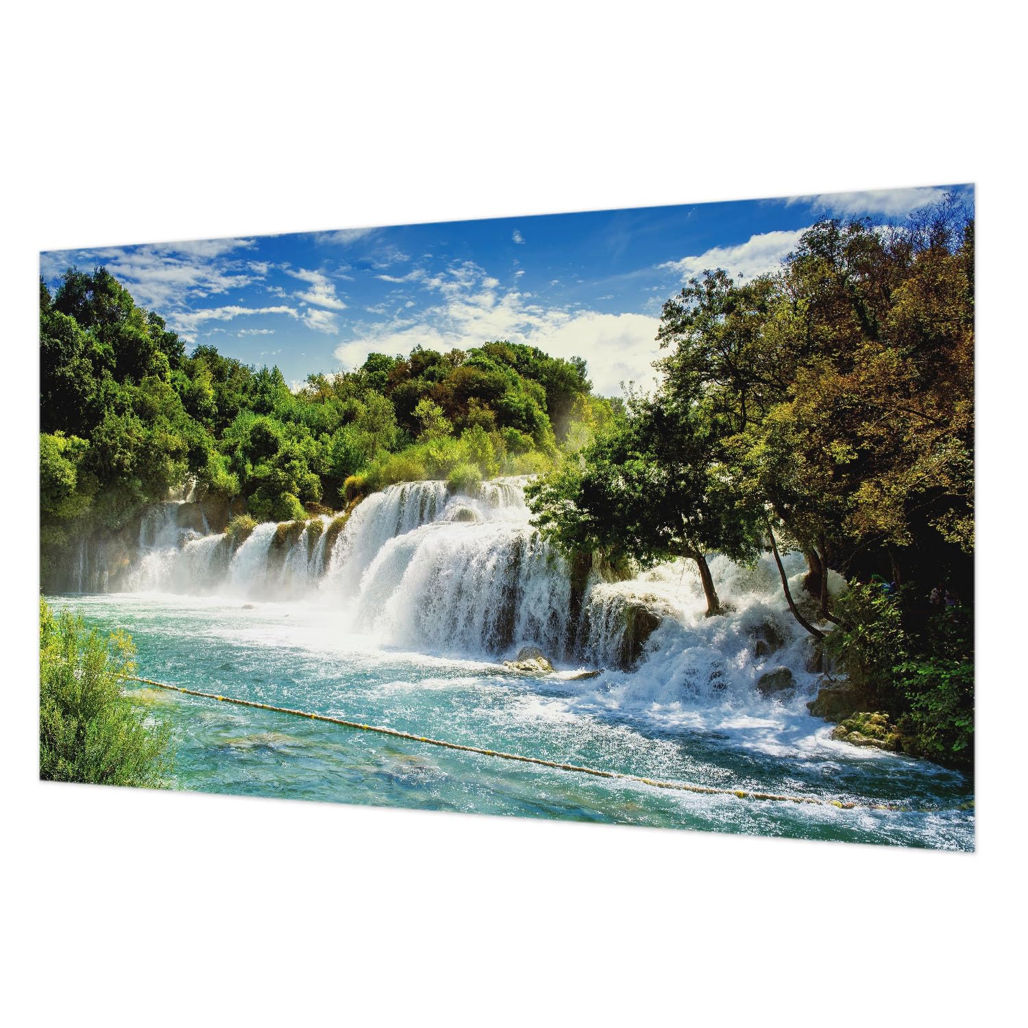 Papier peint intissé pour chambre à coucher motif cascade paysage intérieur apaisant