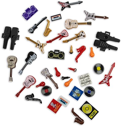 Brick Loot Paquete de construcción de instrumentos musicales  38 accesorios de juguete para minifiguras  Compatible con otras marcas  Incluye