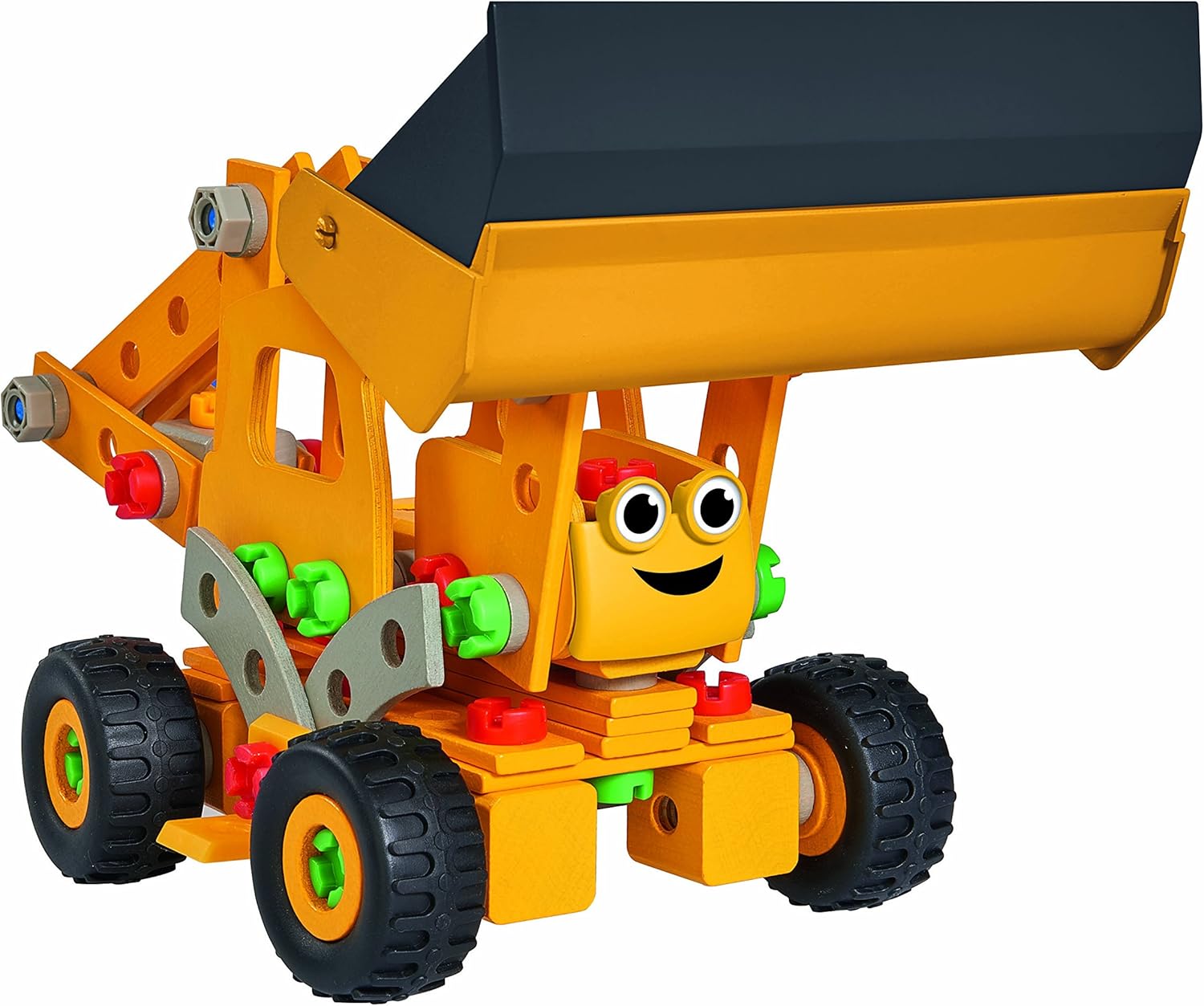 Eichhorn Bob the Builder Excavator Construction Set, rear view with crane/scoop