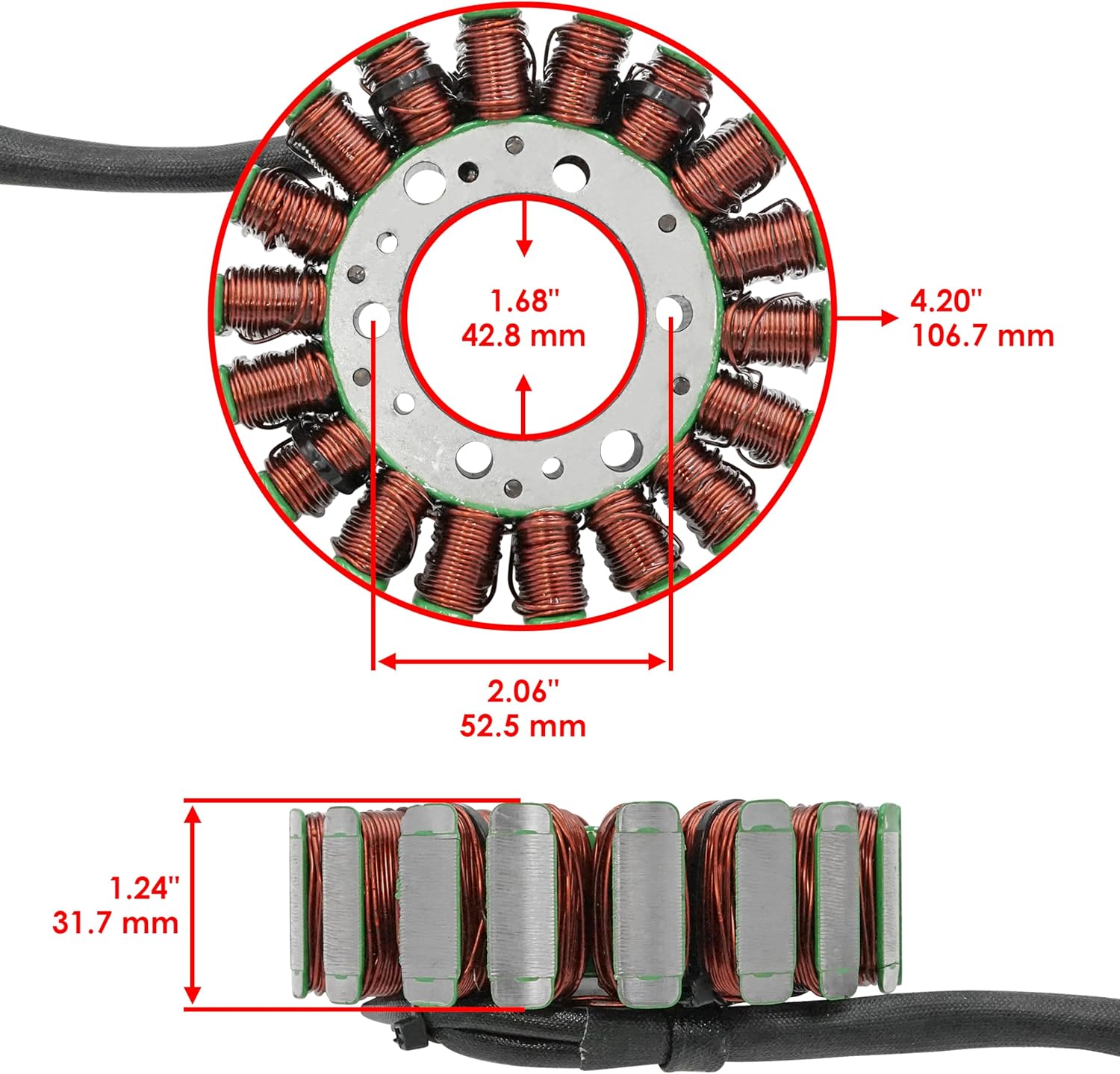 Caltric Stator Regulator Rectifier Compatible With Honda Trx420Fa5 Trx420Fa6 Rancher 420 2015-2019