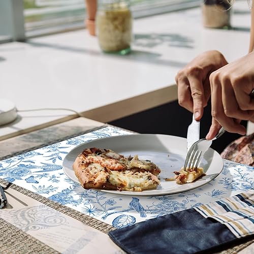 Miniatura 5 de 100 manteles individuales de papel desechables para mesa de comedor, manteles individuales a granel, para decoración de mesa de cena, despedida de