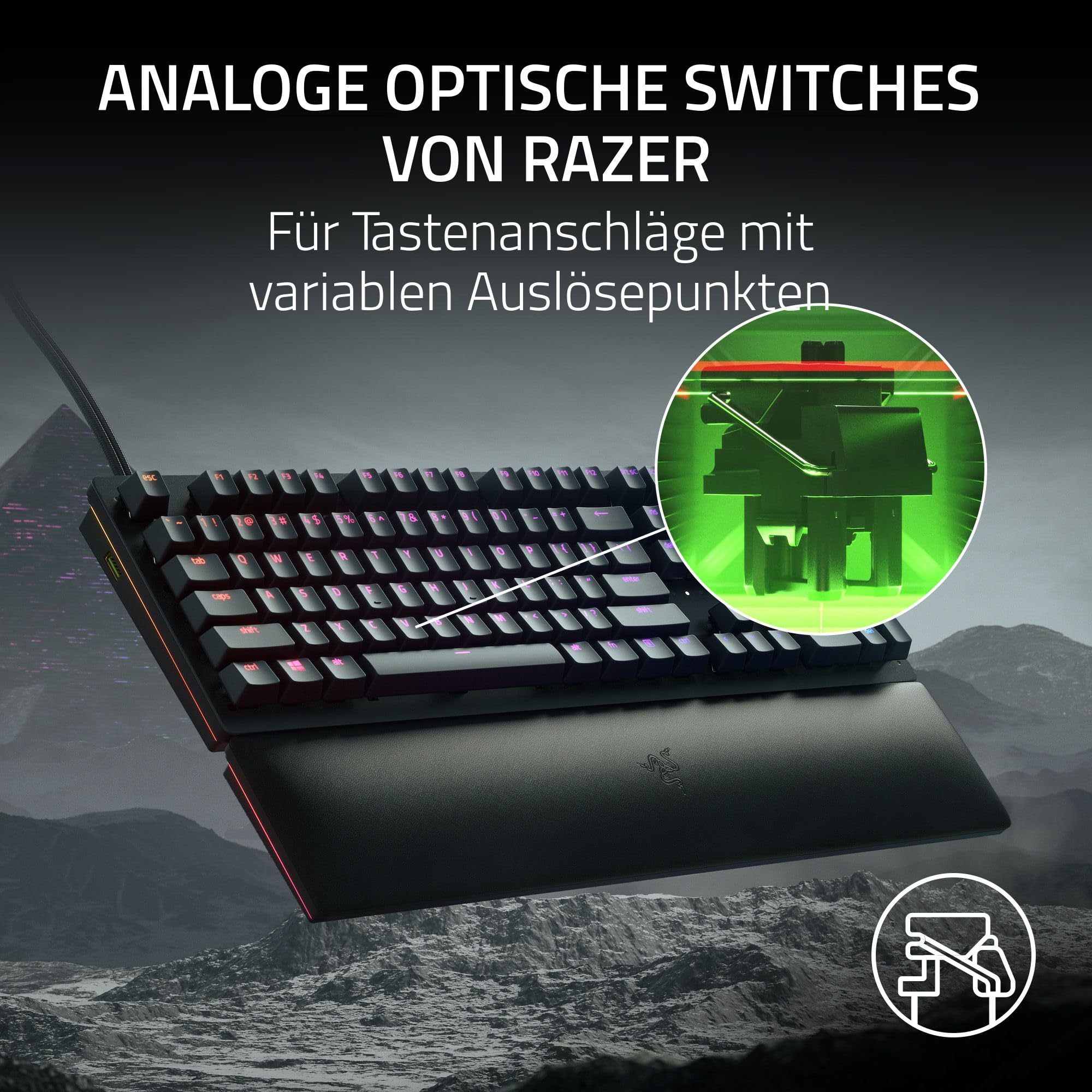 Razer Huntsman V2 - Gaming Keyboard with Analogue, Opto-Mechanical 