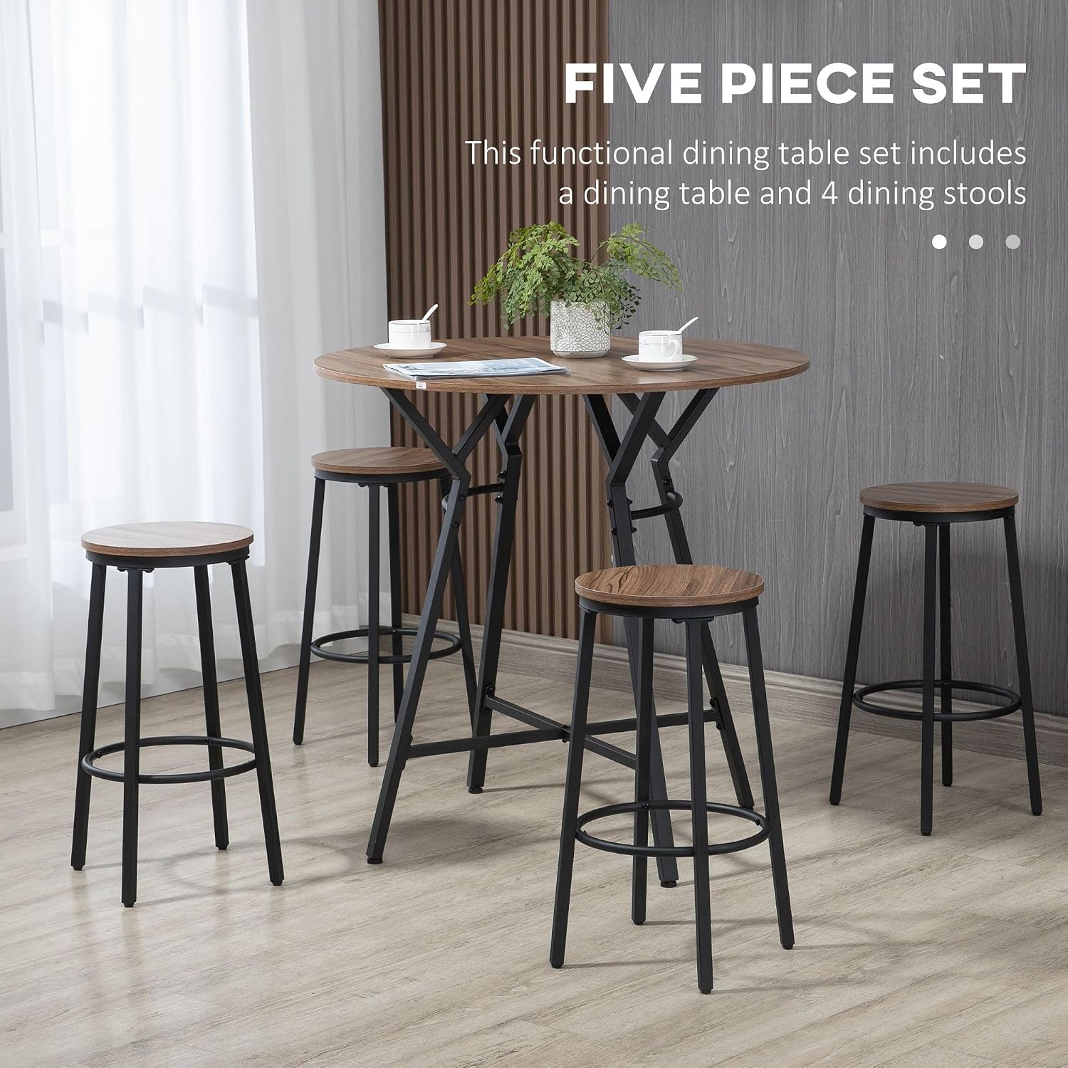 5-Piece Bar Table and Stool Set