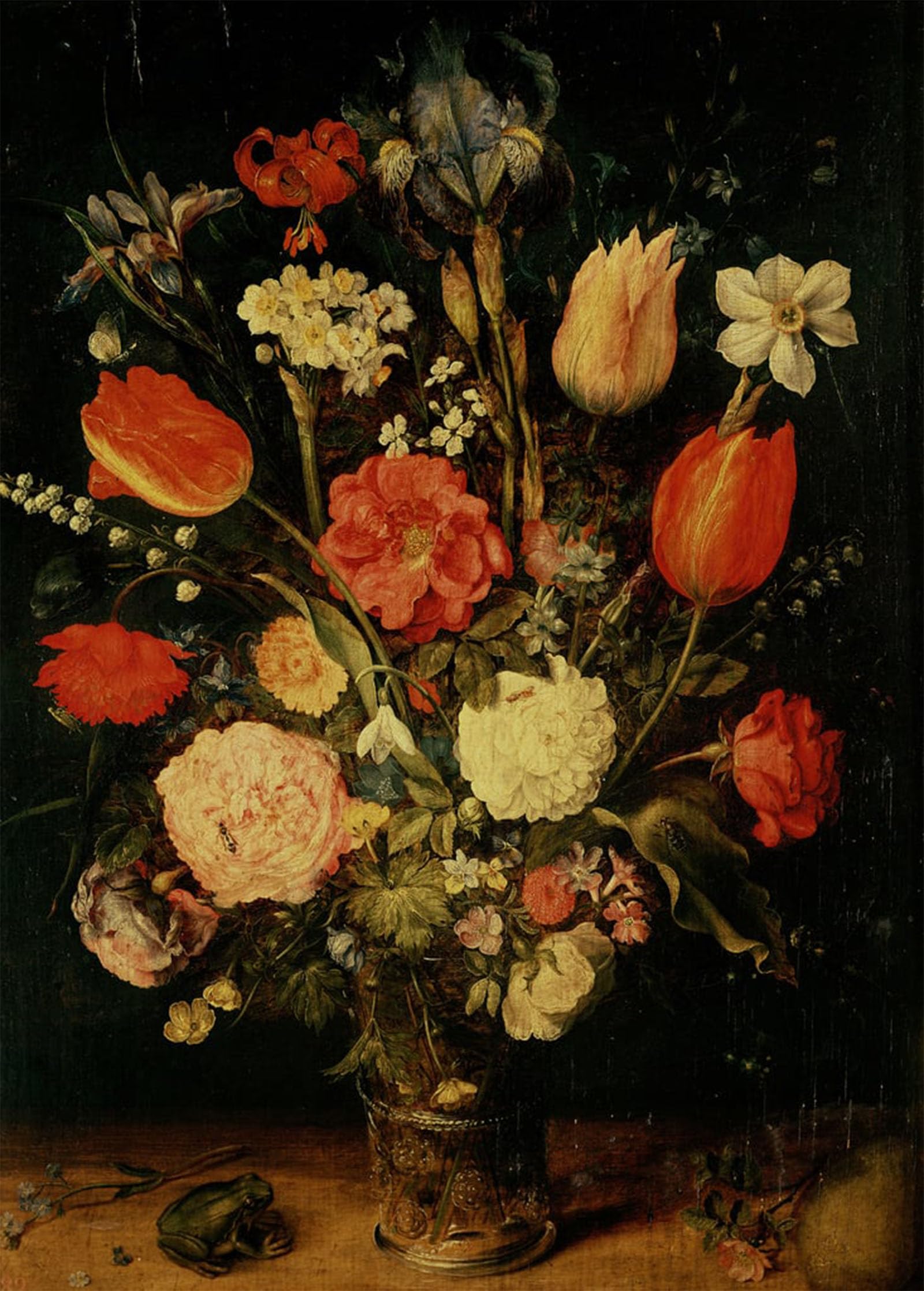 POSTERIIk Famous Modern Artwork Art Mural Still Life of Flowers by Jan the Elder Brueghel Oil Paintings Pictures for Home Decor 60x90cm