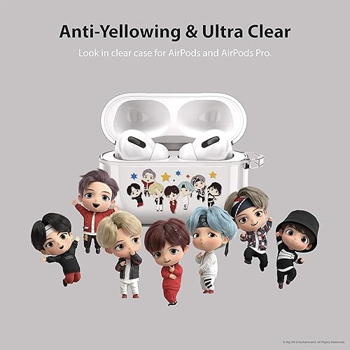 Miniatura 3 de iFace TinyTAN - Linda funda para AirPods Pro - Dynamite Funda transparente de anime para Apple AirPods Pro Mercancía oficial con diseño TinyTan