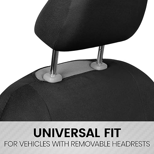 Miniatura 3 de BDK PolyPro - Juego de 2 fundas para asientos delanteros de automóvil, color negro, juego de fundas de asiento de automóvil fáciles de instalar,