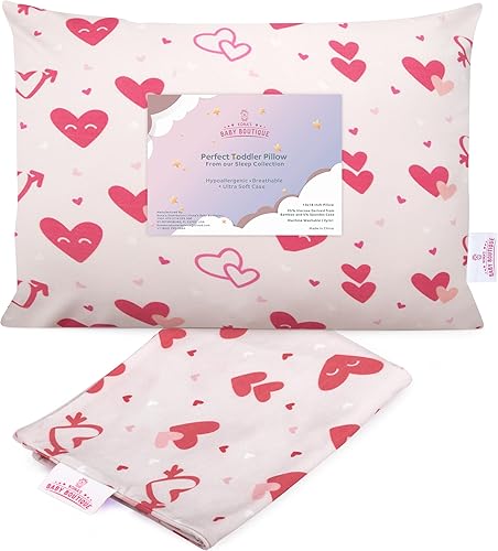 Kona's - Almohada perfecta para niños pequeños con funda de almohada de bambú suave, almohada perfecta de 13 x 18 pulgadas, almohadas para niños