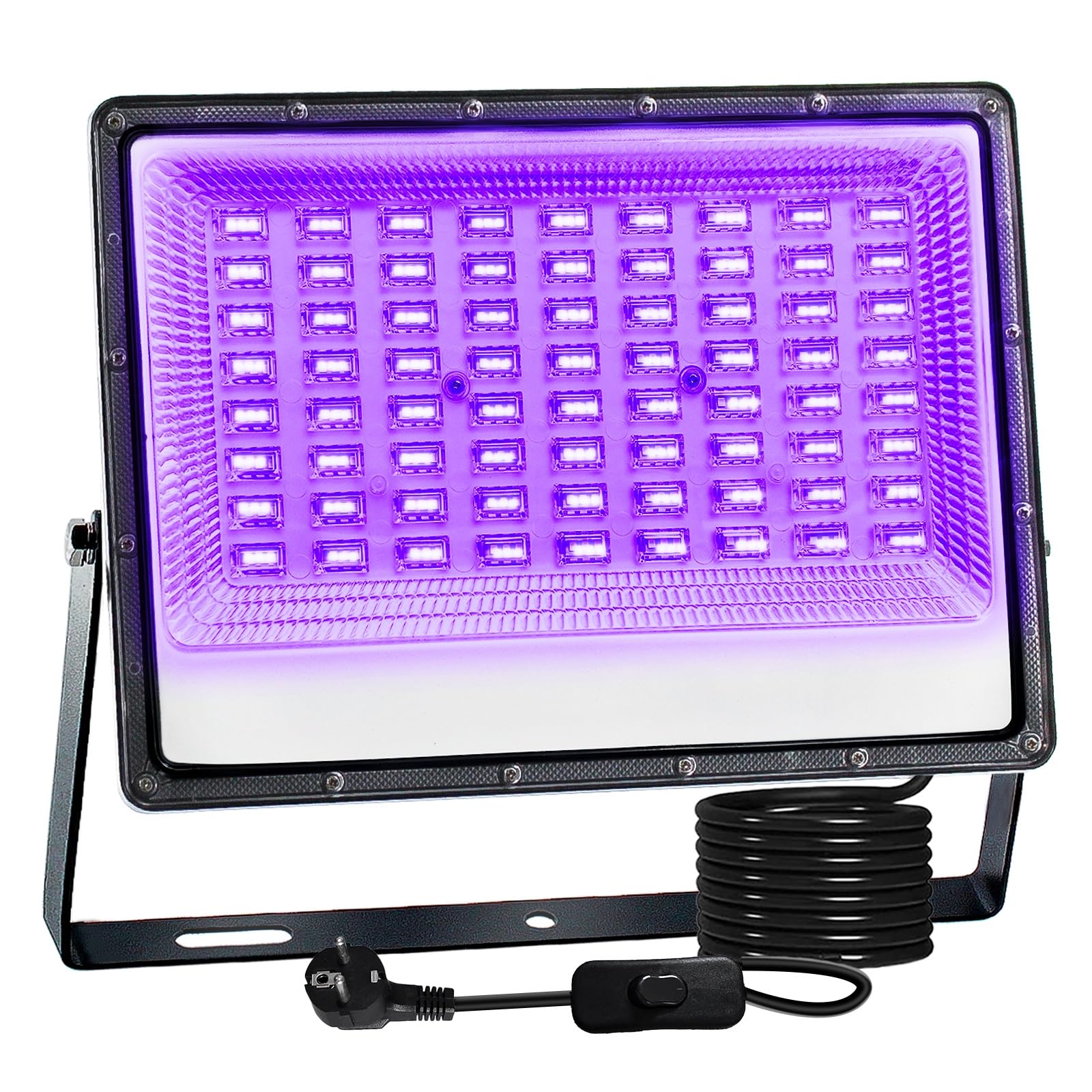 CREATESTAR Lumière Noire LED 150W, Projecteur lumière noire UV étanche IP66, Black Light Projecteur UV LED pour éclairage de scène, fête lumineuse, Halloween, Disco, Bar, Affiche fluorescente