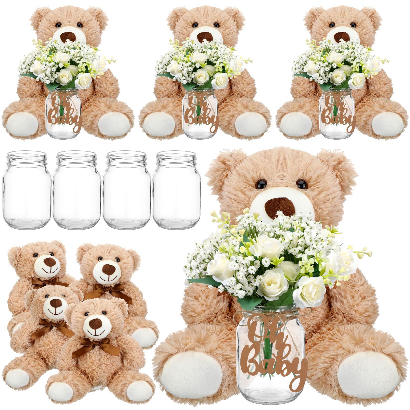 Amazon.com: Sliner 33 Pcs Bear Centerpieces for Baby Shower