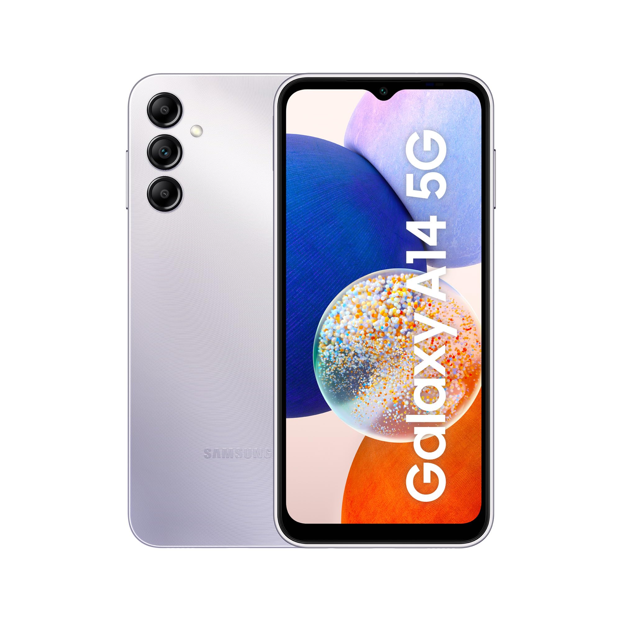 Samsung Galaxy A14 5G, Android Smartphone, 6,6 Zoll Dynamic AMOLED Display, 5.000 mAh Akku, 64 GB/4 GB RAM Handy in Silver inkl. 30 Monate Herstellergarantie [Exklusiv bei Amazon]