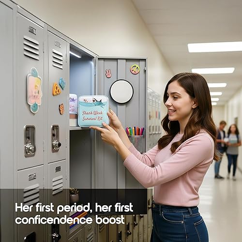 Miniatura 2 de Primo Lines Bolsa de periodo para la escuela  Tampones compactos discretos y bolsa de almohadilla con forro impermeable, bonitas y elegantes bolsas