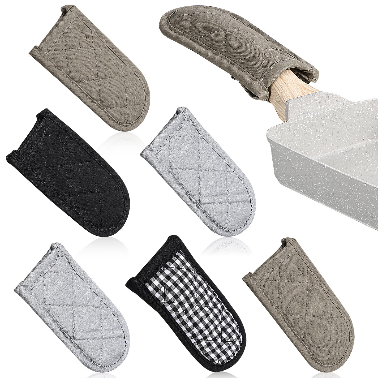 Fundas de algodón para asas de ollas Abaodam lavables a máquina para proteger tus manos