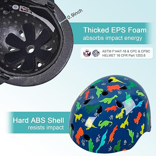 Miniatura 12 de Bienbee - Casco para niños pequeños, casco de patineta para bicicleta, equilibrio, bicicleta, scooter, para niñas y niños de 1-3-5-8-14 años