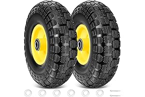 TICONN Solid Tires for John Deere Dump Carts with 5/8" Axle Bore