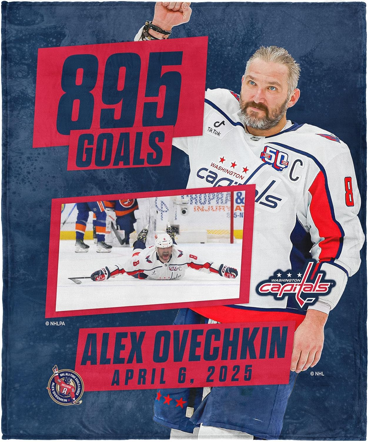 Northwest NHL Washington Capitals Alex Ovechkin 50"x60" Silk Touch Throw Blanket 300 GSM, Event Photo