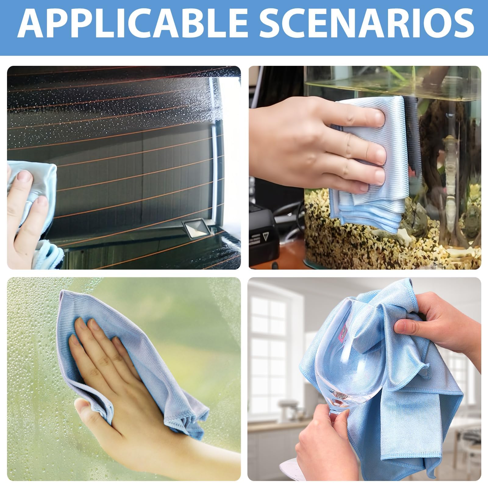 Panno Microfibra Per Vetri: Lucida Senza Aloni, Perfetto Per Bicchieri E Finestre - Foto 10
