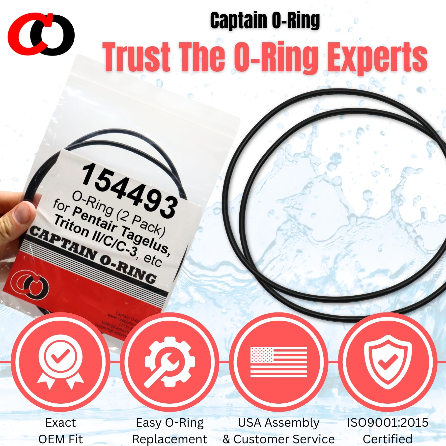Captain O-Ring – Replacement 154493 Closure O-Rings for Pentair