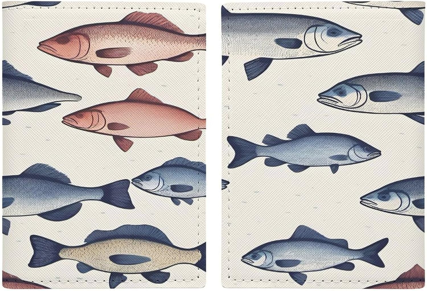 Colorful Fish Passport Holder for Travel Portable Passports Cover with Card Slot Passports Protector Passport Wallet