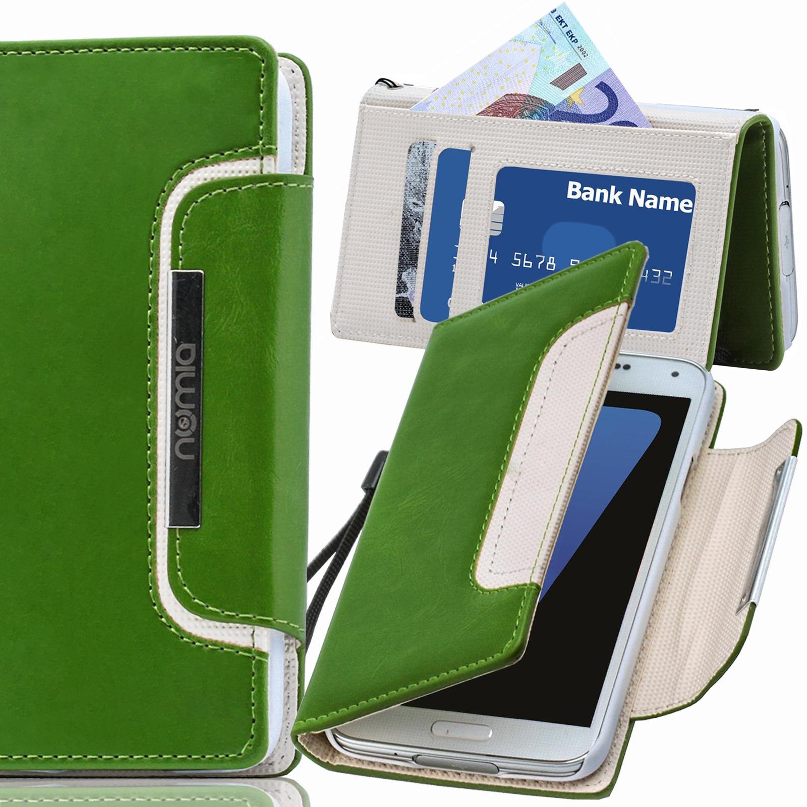 numia Original Design Luxury Book-Style Mobile Phone Flip Case Cover Bag for Motorola Nexus 6 GREEN AND WHITE FLIP COVER CASE NEW