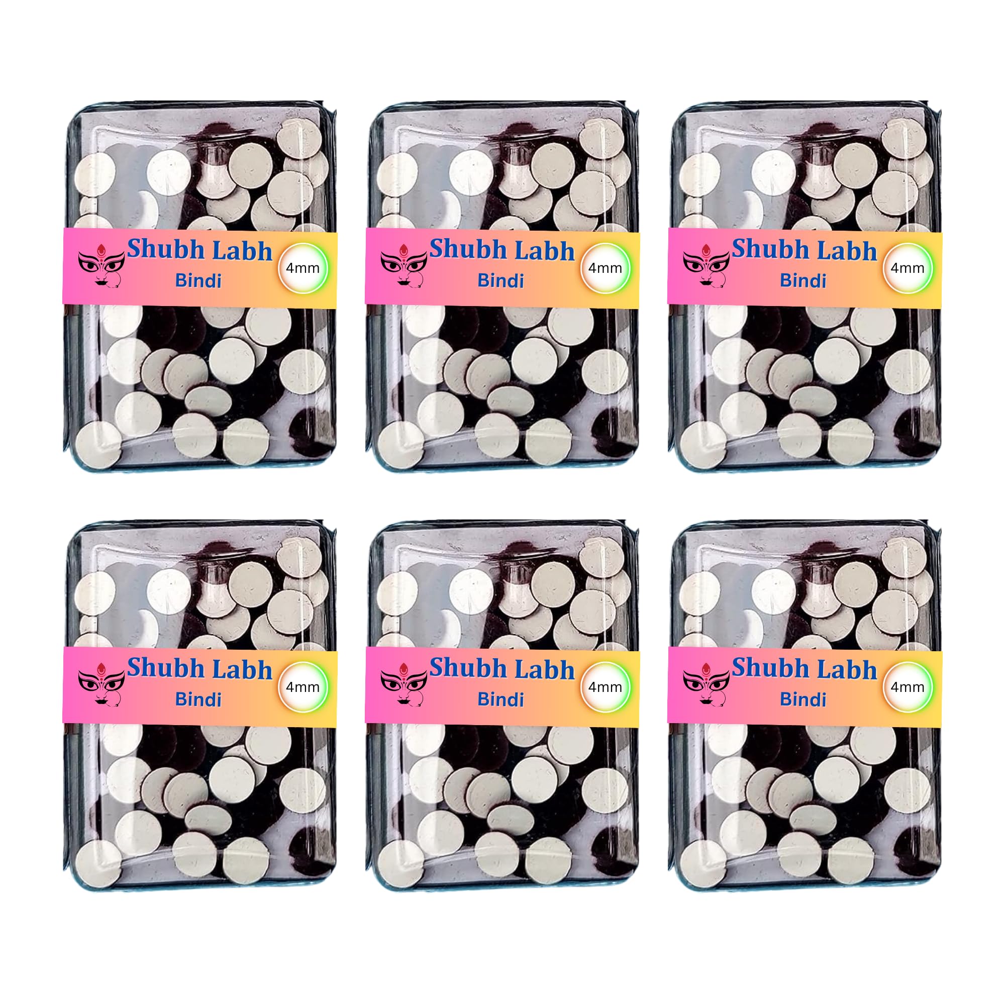 Shubh Labh Maroon Bindi Daily Use Simple Forehead Bindi for Women - Pack of 6 Boxes (Bindi Size : -mm each) (4mm, Maroon)-image-32